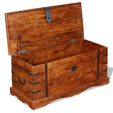 Storage Chest Solid Wood - Top-Down View