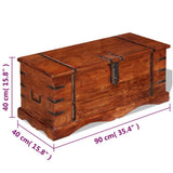 Storage Chest Solid Wood - 45-Degree Angle