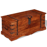 Storage Chest Solid Wood - Close-Up Angle