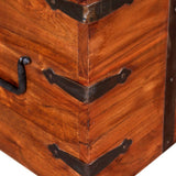 Two Piece Storage Chest Set Solid Wood - Rear View