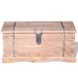 Storage Chest Solid Acacia Wood - Front View