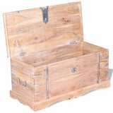 Storage Chest Solid Acacia Wood - Side View