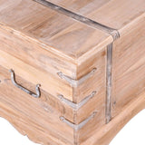 Storage Chest Solid Acacia Wood - Top-Down View