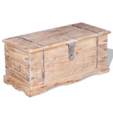 Storage Chest Solid Acacia Wood - Rear View