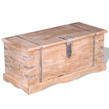 Storage Chest Solid Acacia Wood - Low Angle