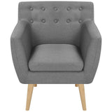 Armchair Light Grey Fabric