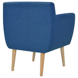 Armchair Blue Fabric - Side View