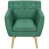 Armchair Green Fabric