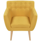Armchair Yellow Fabric