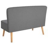 Sofa Fabric 117x55.5x77 cm Light Grey - 45-Degree Angle