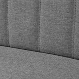 Sofa Fabric 117x55.5x77 cm Light Grey - Rear View