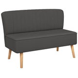 Sofa Fabric 117x55.5x77 cm Dark Grey - Front View