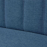 Sofa Fabric 117x55.5x77 cm Blue - Rear View