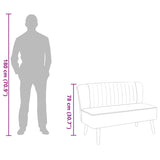 Sofa Fabric 117x55.5x77 cm Blue - Low Angle