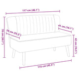 Sofa Fabric 117x55.5x77 cm Green - Close-Up Angle