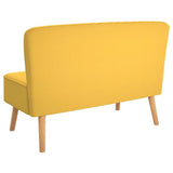 Sofa Fabric 117x55.5x77 cm Yellow - 45-Degree Angle