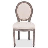 Dining Chairs 2 pcs Cream Fabric