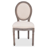 Dining Chairs 4 pcs Cream Fabric