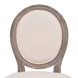 Dining Chairs 4 pcs Cream Fabric - 45-Degree Angle