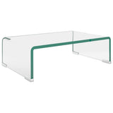 TV Stand/Monitor Riser Glass Clear 40x25x11 cm