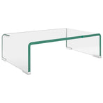 TV Stand/Monitor Riser Glass Clear 40x25x11 cm