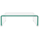 TV Stand/Monitor Riser Glass Clear 40x25x11 cm