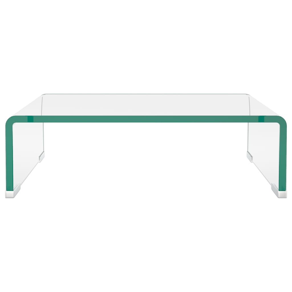 TV Stand/Monitor Riser Glass Clear 40x25x11 cm
