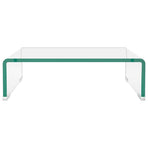 TV Stand/Monitor Riser Glass Clear 40x25x11 cm