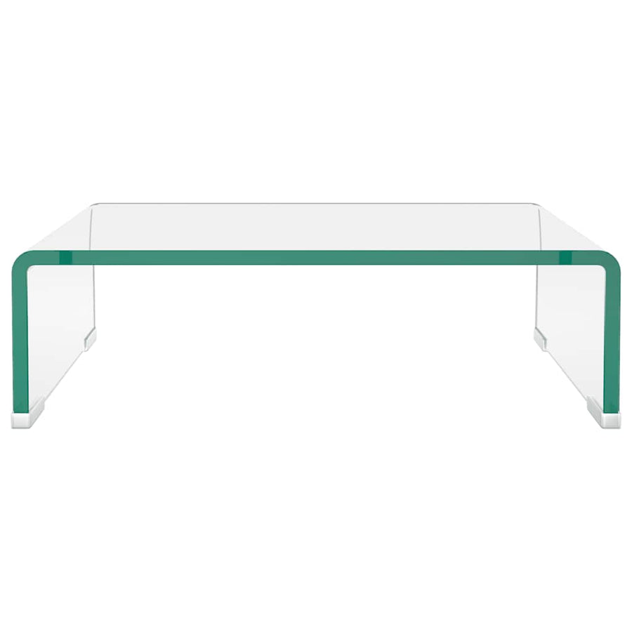 TV Stand/Monitor Riser Glass Clear 40x25x11 cm