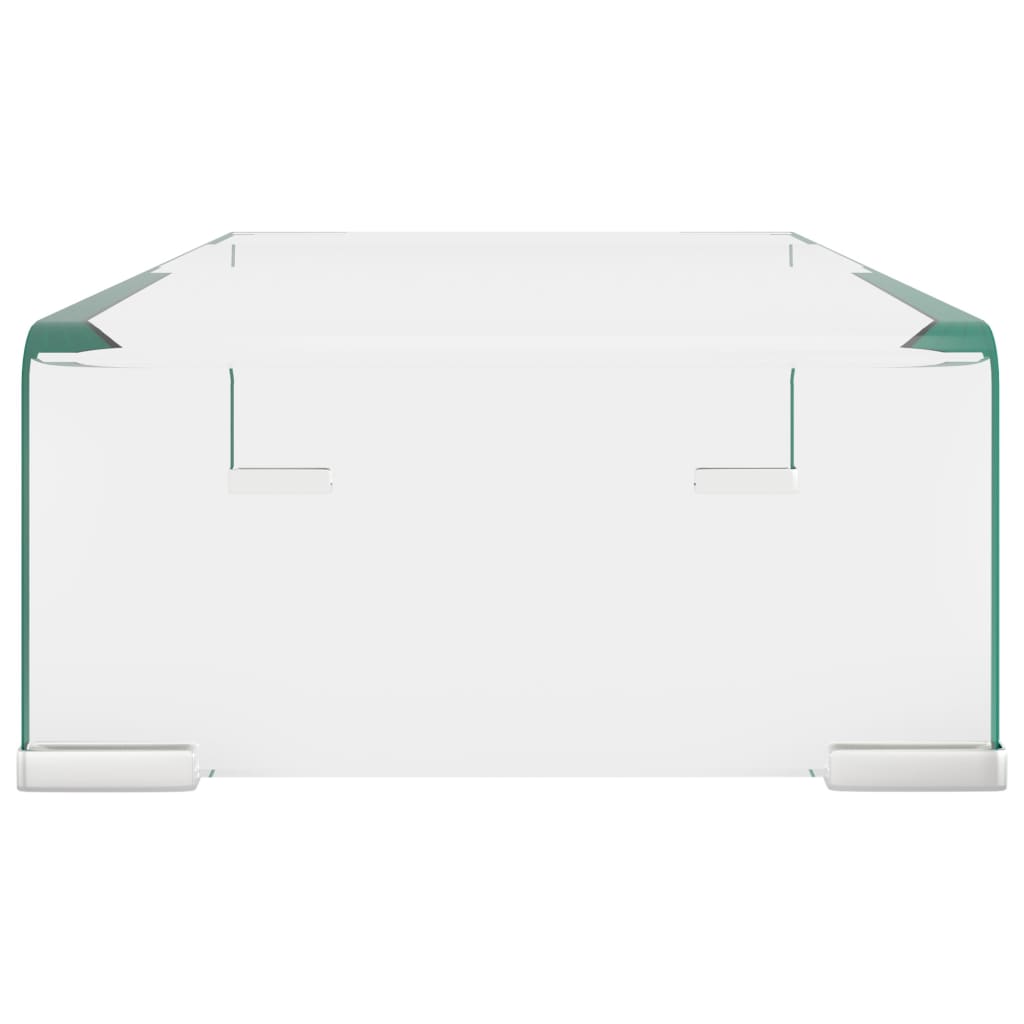 TV Stand/Monitor Riser Glass Clear 40x25x11 cm