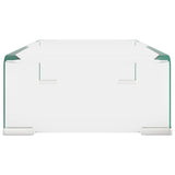 TV Stand/Monitor Riser Glass Clear 40x25x11 cm - Top-Down View
