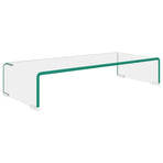 TV Stand/Monitor Riser Glass Clear 60x25x11 cm