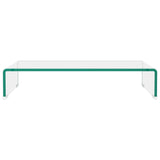 TV Stand/Monitor Riser Glass Clear 60x25x11 cm