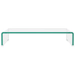 TV Stand/Monitor Riser Glass Clear 60x25x11 cm