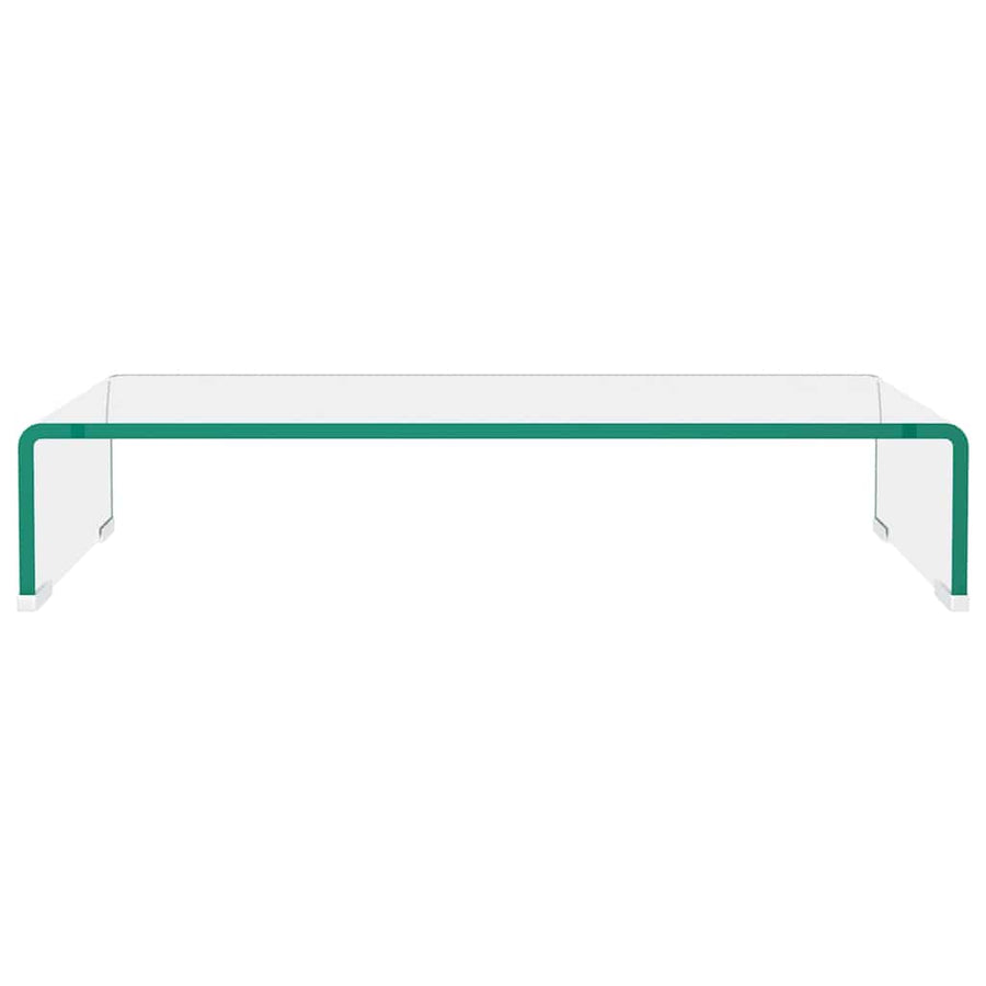 TV Stand/Monitor Riser Glass Clear 60x25x11 cm