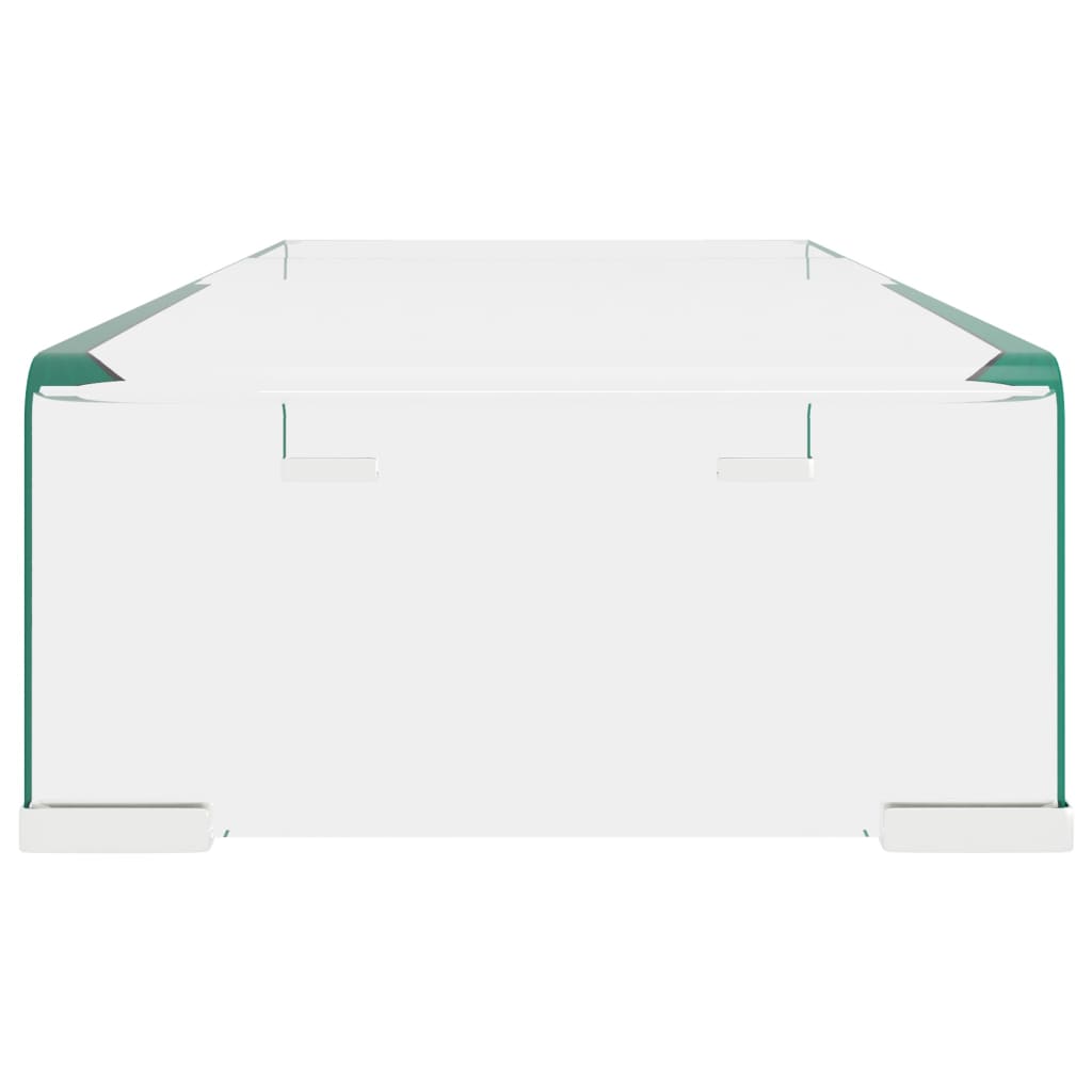 TV Stand/Monitor Riser Glass Clear 60x25x11 cm
