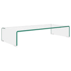 TV Stand/Monitor Riser Glass Clear 70x30x13 cm
