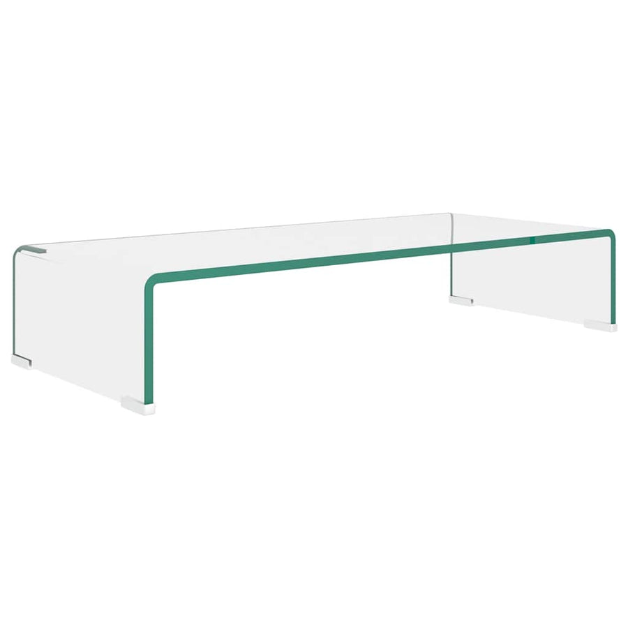 TV Stand/Monitor Riser Glass Clear 70x30x13 cm