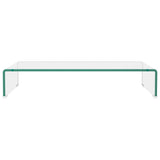 TV Stand/Monitor Riser Glass Clear 70x30x13 cm