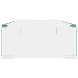 TV Stand/Monitor Riser Glass Clear 70x30x13 cm - Top-Down View