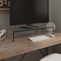 TV Stand/Monitor Riser Glass Clear 70x30x13 cm