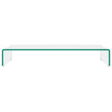 TV Stand/Monitor Riser Glass Clear 80x30x13 cm