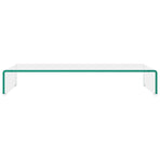 TV Stand/Monitor Riser Glass Clear 80x30x13 cm