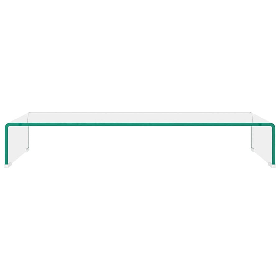 TV Stand/Monitor Riser Glass Clear 80x30x13 cm