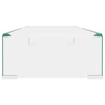 TV Stand/Monitor Riser Glass Clear 80x30x13 cm