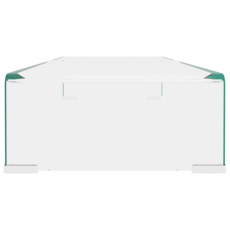 TV Stand/Monitor Riser Glass Clear 80x30x13 cm