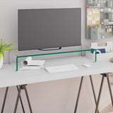 TV Stand/Monitor Riser Glass Clear 80x30x13 cm
