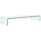 TV Stand/Monitor Riser Glass Clear 90x30x13 cm