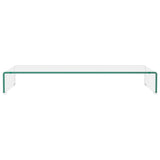 TV Stand/Monitor Riser Glass Clear 90x30x13 cm