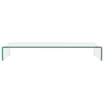 TV Stand/Monitor Riser Glass Clear 90x30x13 cm